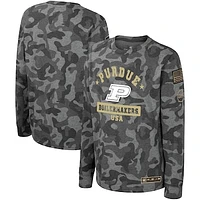 Youth Colosseum Camo Purdue Boilermakers OHT Military Appreciation Dark Star Long Sleeve T-Shirt