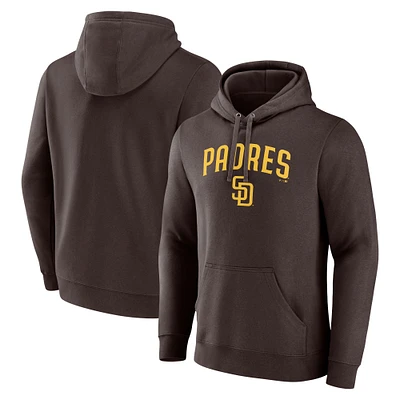Men's Fanatics Brown San Diego Padres Team Lockup Pullover Hoodie