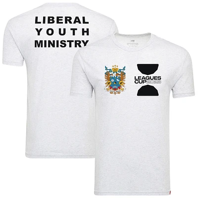 Men's Liberal Youth Ministry  White 2023 Leagues Cup Tri-Blend T-Shirt