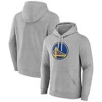 Men's Fanatics  Heather Gray Golden State Warriors Primary Logo Pullover Hoodie