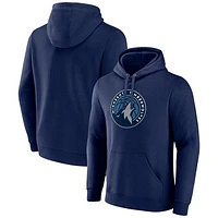 Men's Fanatics  Navy Minnesota Timberwolves Primary Logo Pullover Hoodie