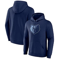 Men's Fanatics  Navy Memphis Grizzlies Primary Logo Pullover Hoodie