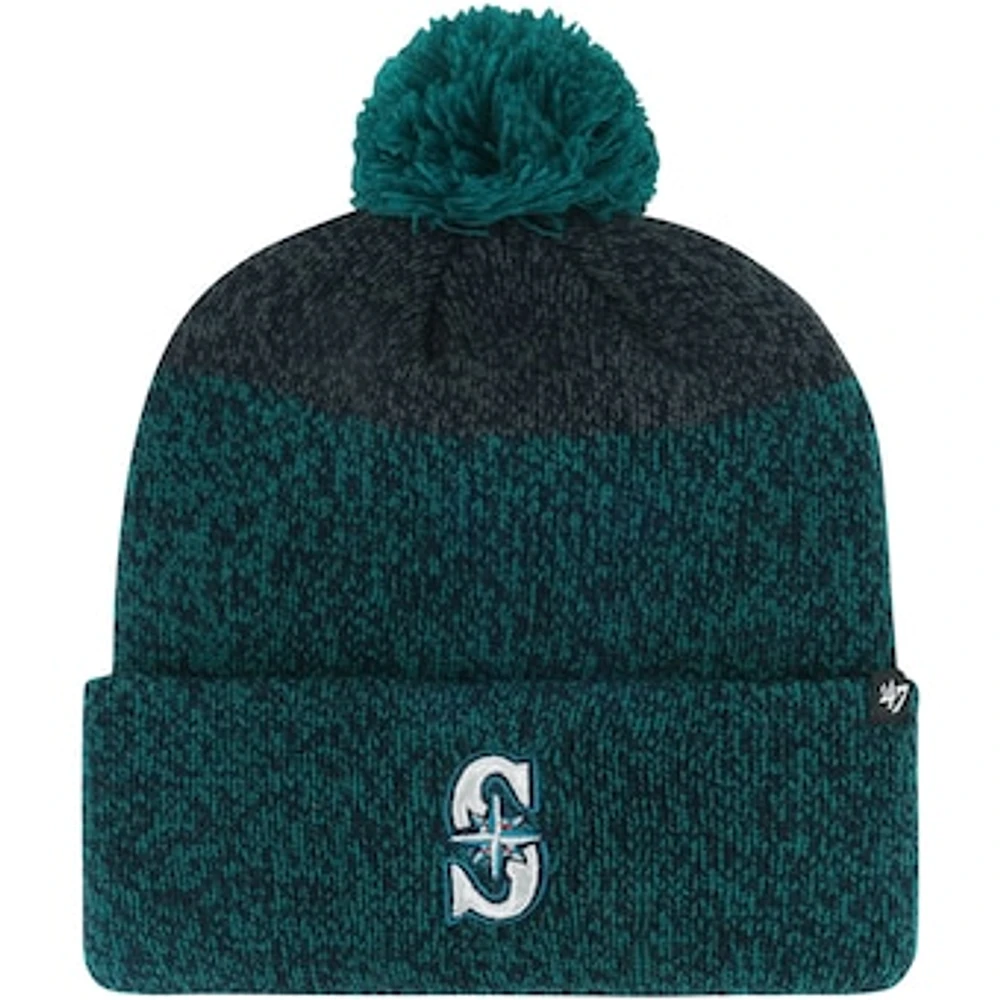 Men's '47 Navy Seattle Mariners Darkfreeze Cuffed Knit Hat with Pom