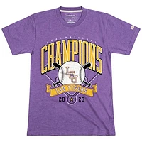 Unisex Homefield  Purple LSU Tigers 2023 NCAA Men's Baseball College World Series Champions T-Shirt