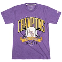 Unisex Homefield  Purple LSU Tigers 2023 NCAA Men's Baseball College World Series Champions T-Shirt