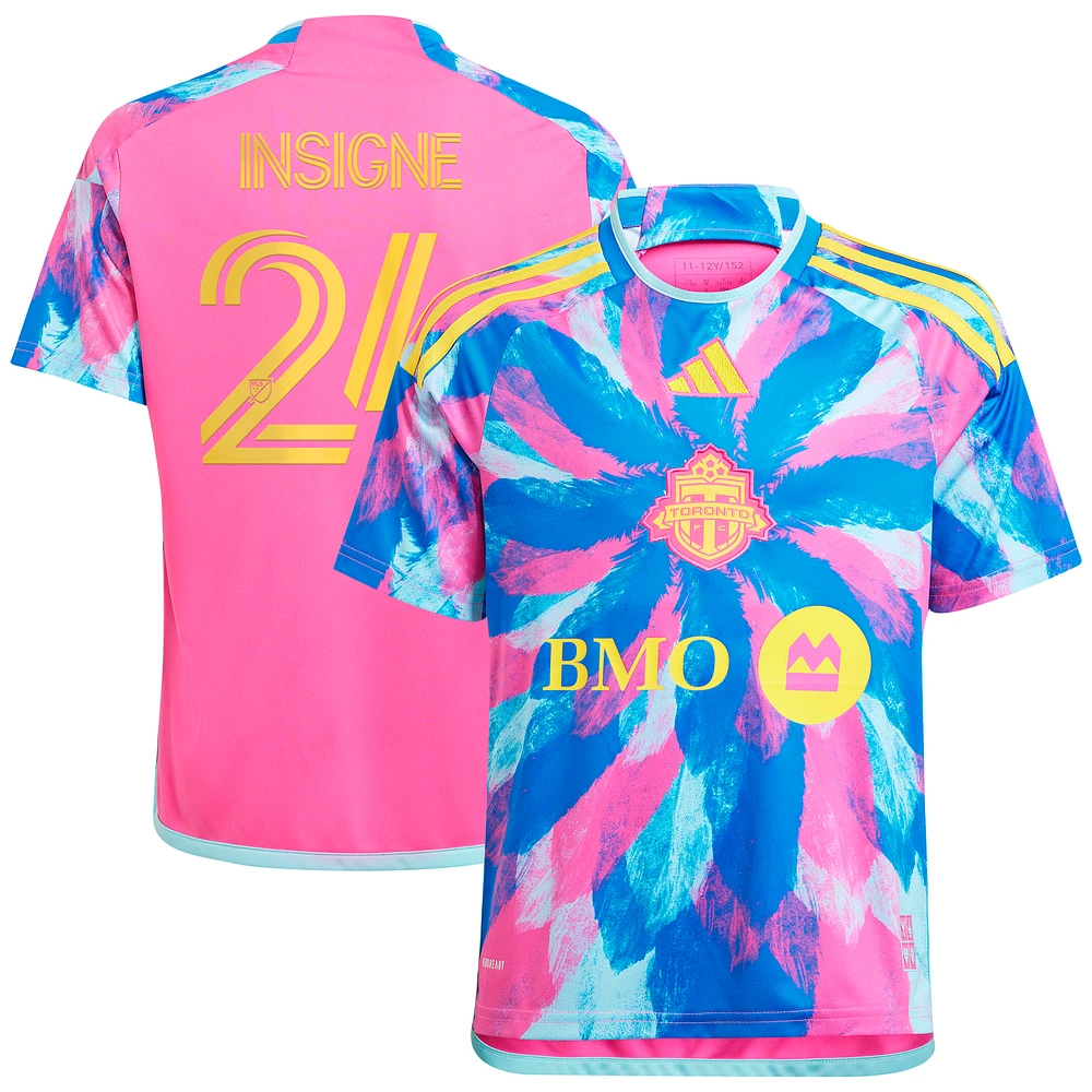 Youth adidas Lorenzo Insigne Pink Toronto FC 2023 The Energy Kit Replica Player Jersey