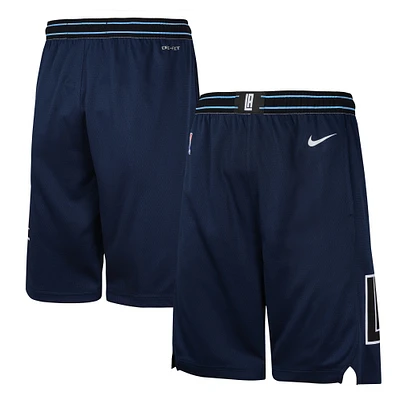 Youth Nike Navy LA Clippers 2023/24 City Edition Swingman Performance Shorts