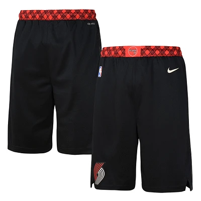 Youth Nike Black Portland Trail Blazers 2023/24 City Edition Swingman Performance Shorts