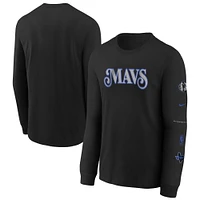 Youth Nike Black Dallas Mavericks 2023/24 City Edition Max90 Long Sleeve T-Shirt