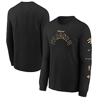 Youth Nike Black Toronto Raptors 2023/24 City Edition Max90 Long Sleeve T-Shirt