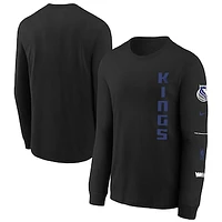 Youth Nike Black Sacramento Kings 2023/24 City Edition Max90 Long Sleeve T-Shirt