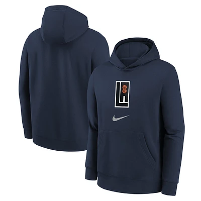 Youth Nike Navy LA Clippers 2023/24 City Edition Essential Pullover Hoodie