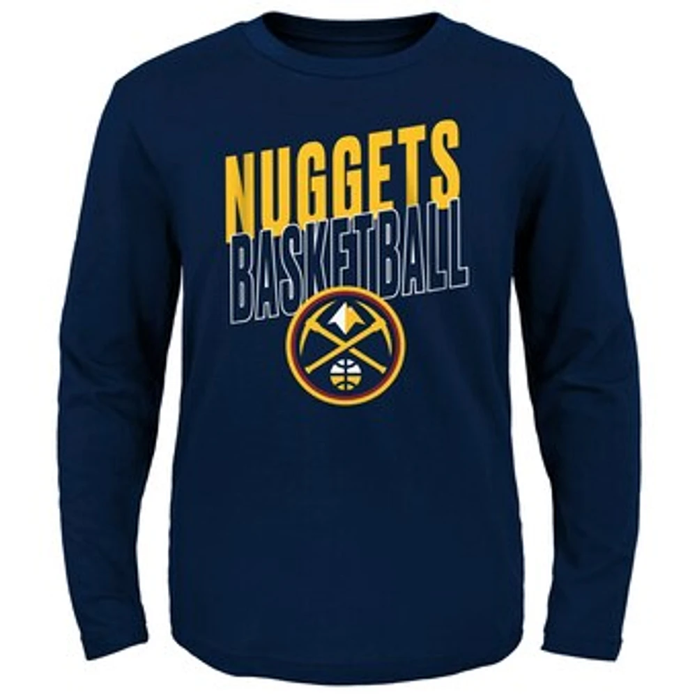 Youth Navy Denver Nuggets Showtime Long Sleeve T-Shirt