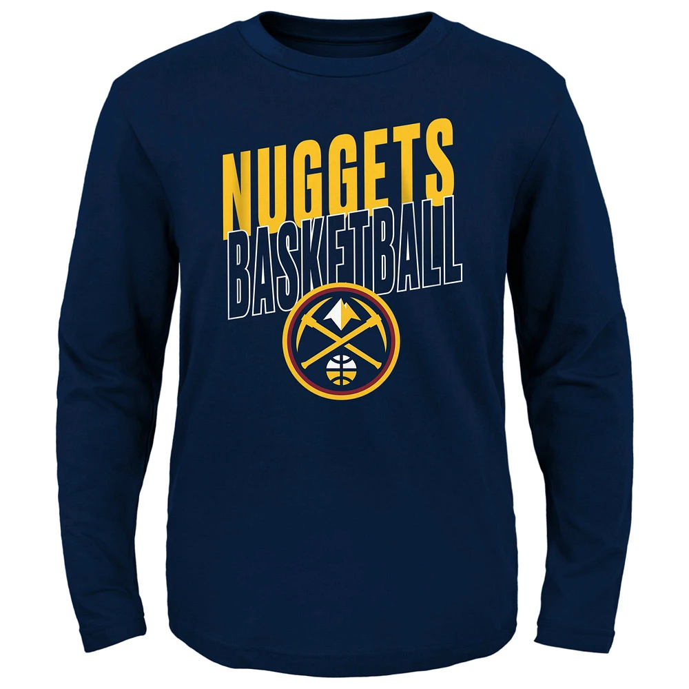 Youth Navy Denver Nuggets Showtime Long Sleeve T-Shirt