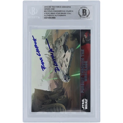 Doug Chiang & Ryan Church Star Wars Autographed 2015 Topps The Force Awakens #94 BGS Authenticated Authenticated Card