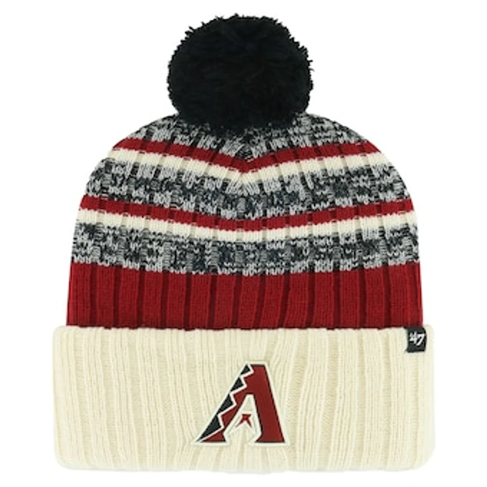 Men's '47 Natural Arizona Diamondbacks Tavern Cuffed Knit Hat with Pom