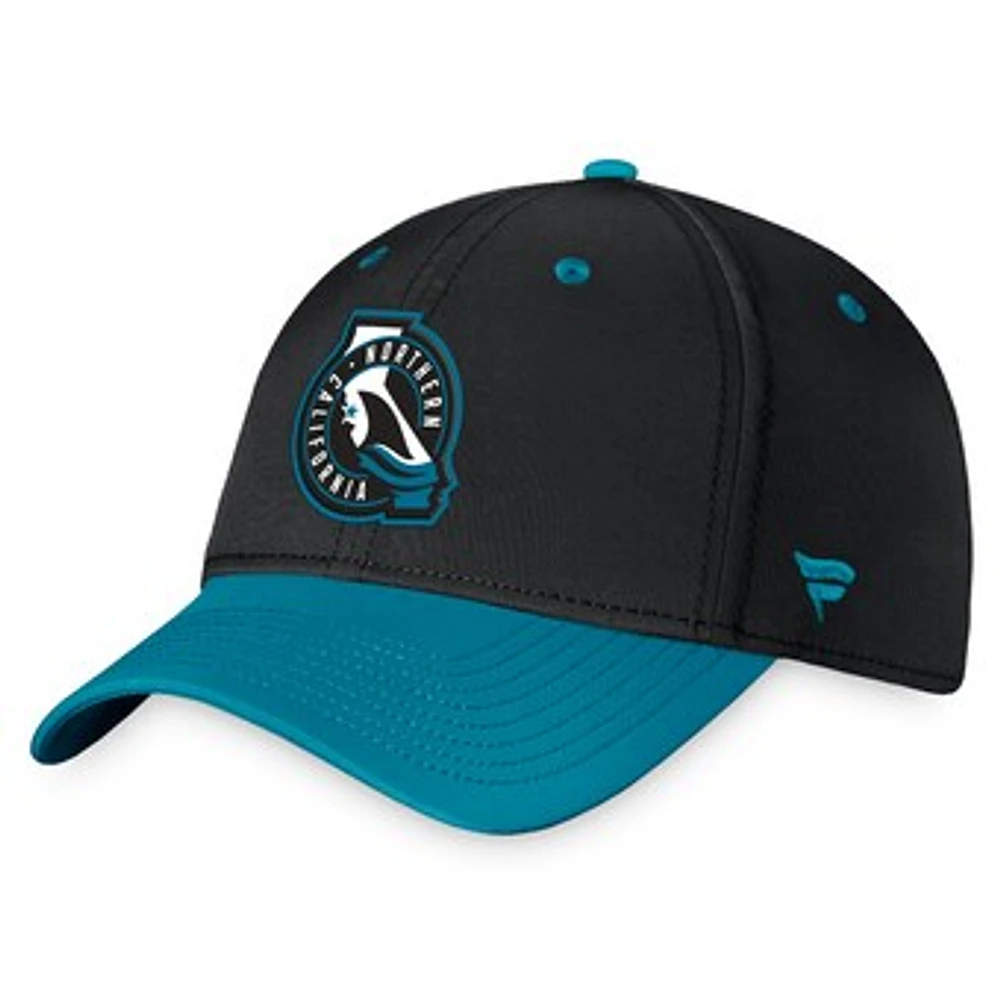 Men's Fanatics Black San Jose Sharks Authentic Pro Alternate Jersey Flex Hat