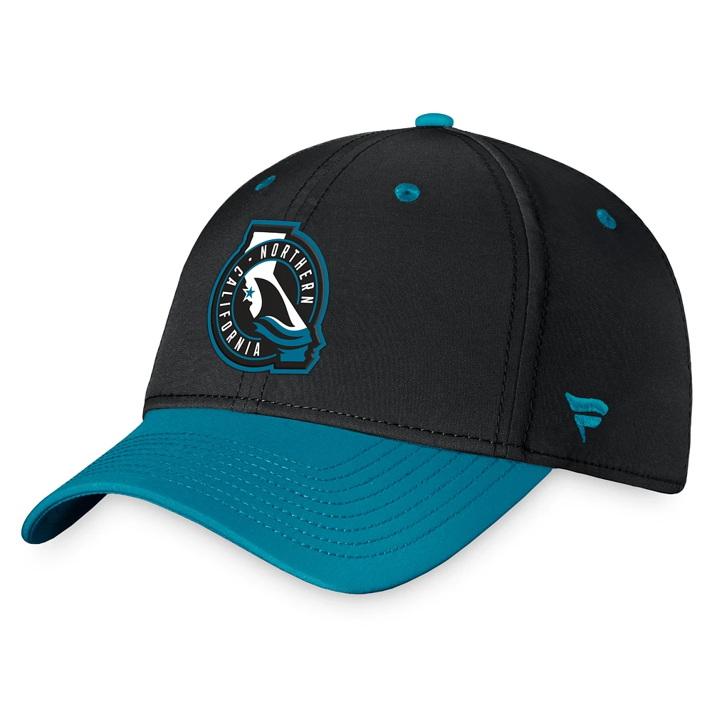 Men's Fanatics Black San Jose Sharks Authentic Pro Alternate Jersey Flex Hat