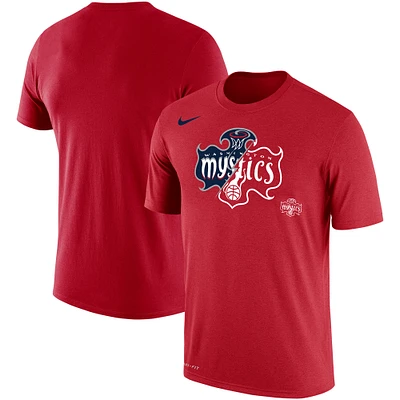 Unisex Nike Red Washington Mystics Split Logo Performance T-Shirt