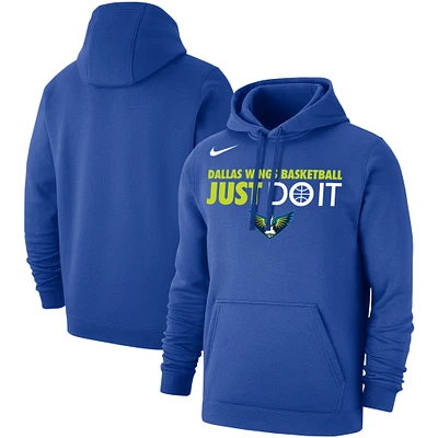Unisex Nike Blue Dallas Wings Just Do It Club Pullover Hoodie