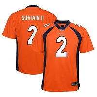Youth Nike Patrick Surtain II Orange Denver Broncos Game Jersey