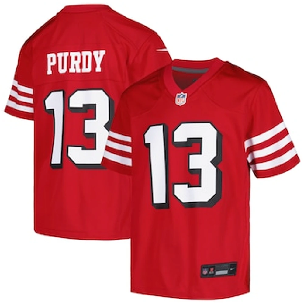 Youth Nike Brock Purdy Scarlet San Francisco 49ers Alternate Game Jersey