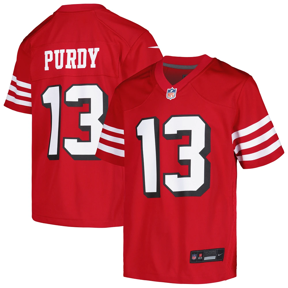 Youth Nike Brock Purdy Scarlet San Francisco 49ers Alternate Game Jersey