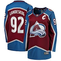 Women's Fanatics Gabriel Landeskog Burgundy Colorado Avalanche Captain Patch Home Breakaway Player Jersey