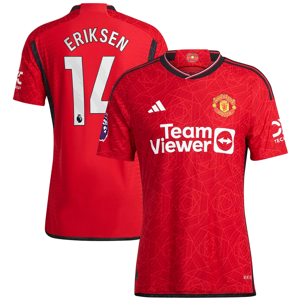 Men's adidas Christian Eriksen Red Manchester United 2023/24 Home Authentic Player Jersey