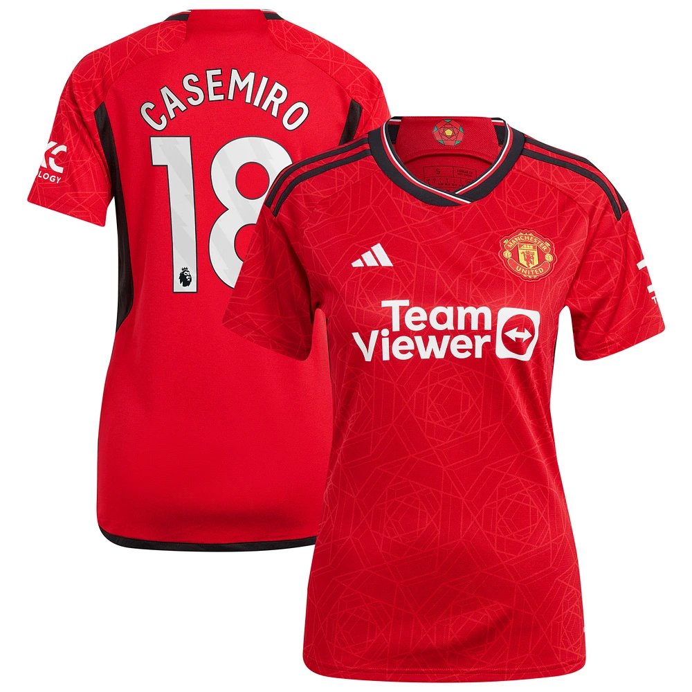 Women's adidas Casemiro Red Manchester United 2023/24 Home Replica Player Jersey