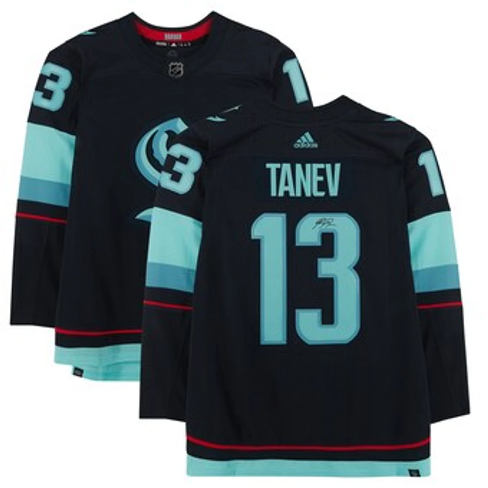 Brandon Tanev Seattle Kraken Autographed Navy Adidas Authentic Jersey