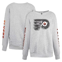 Women's Cuce Heather Gray Philadelphia Flyers Sequin Pullover Sweatshirt