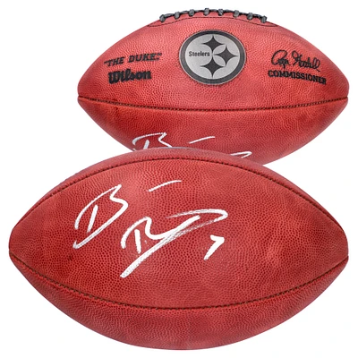 Ben Roethlisberger Pittsburgh Steelers Autographed Wilson Duke Metallic Pro Football