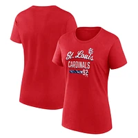 Women's Fanatics Red St. Louis Cardinals Logo Fitted T-Shirt