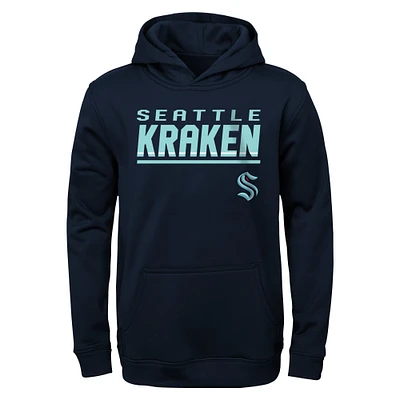 Youth Navy Seattle Kraken Headliner Pullover Hoodie