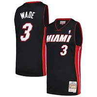 Men's Mitchell & Ness Dwyane Wade Black Miami Heat 2012/13 Hardwood Classics Swingman Jersey