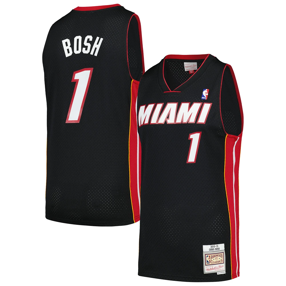 Men's Mitchell & Ness Chris Bosh Black Miami Heat  2012/13 Hardwood Classics Swingman Jersey