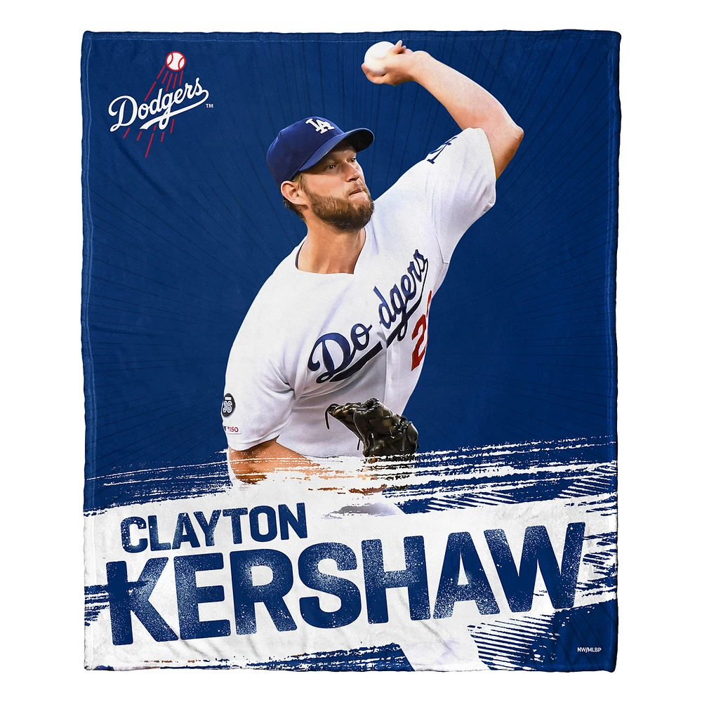 The Northwest Group Clayton Kershaw Los Angeles Dodgers 50" x 60" Player Silk Touch Throw Blanket