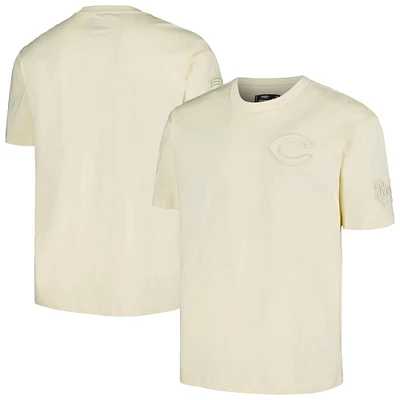 Men's Pro Standard Cream Cincinnati Reds Neutral CJ Dropped Shoulders T-Shirt