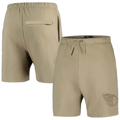 Men's Pro Standard Khaki Cleveland Guardians Neutral Fleece Shorts