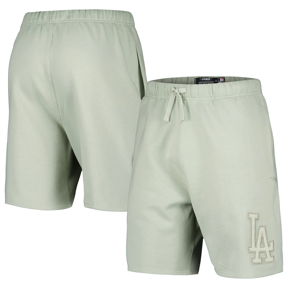 Men's Pro Standard Light Green Los Angeles Dodgers Neutral Fleece Shorts