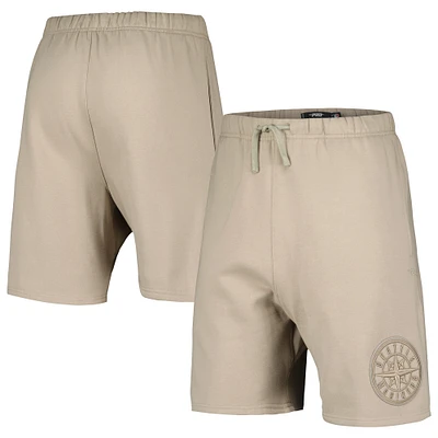 Men's Pro Standard Khaki Seattle Mariners Neutral Fleece Shorts