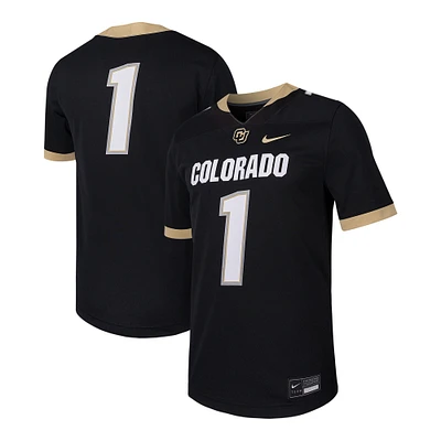 Men's Nike #1 Black Colorado Buffaloes Untouchable Football Replica Jersey