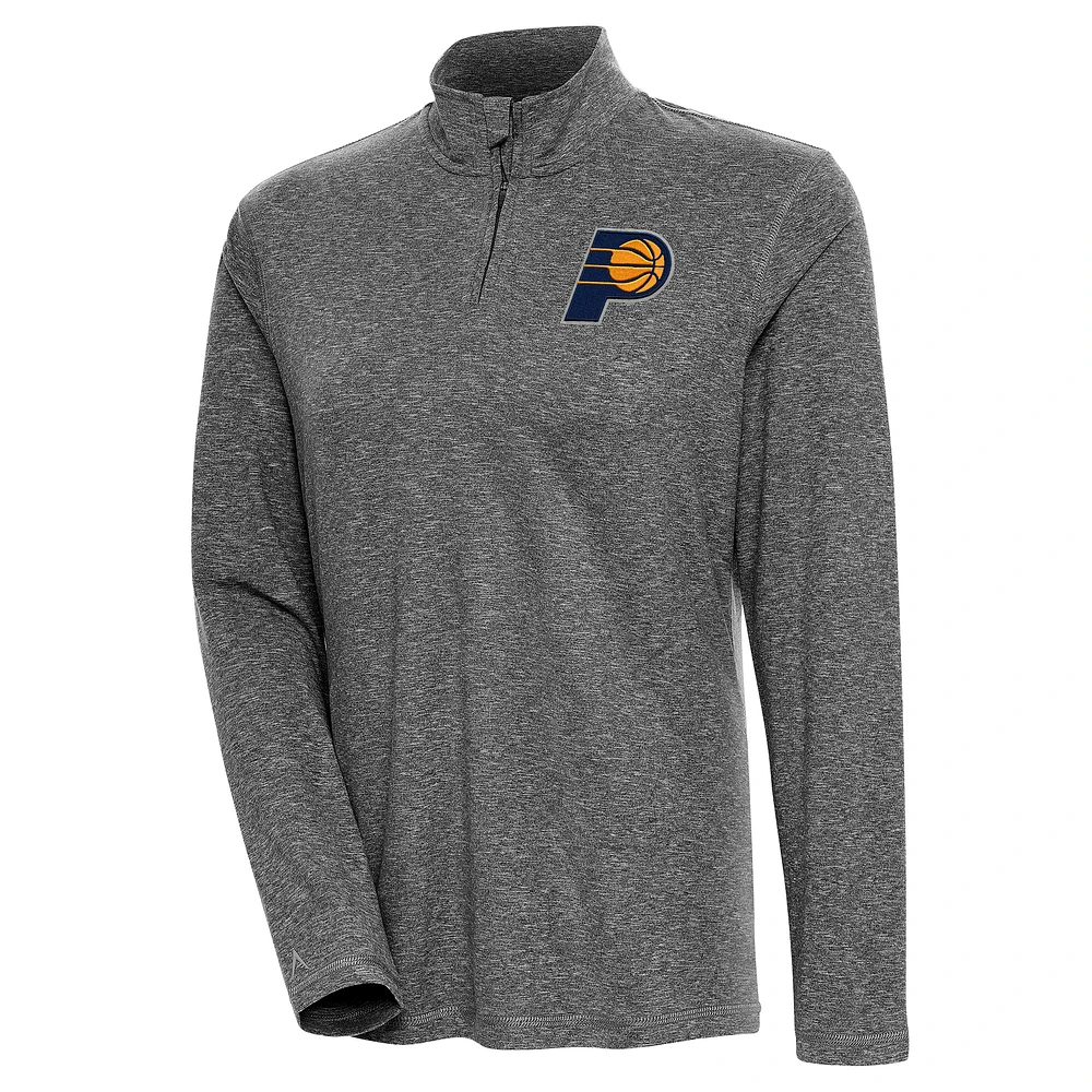 Women's Antigua Heather Indiana Pacers Confront Quarter-Zip Pullover Top