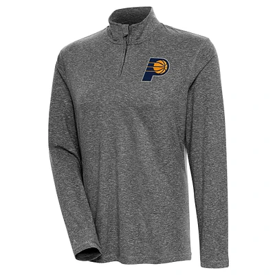 Women's Antigua Heather Indiana Pacers Confront Quarter-Zip Pullover Top