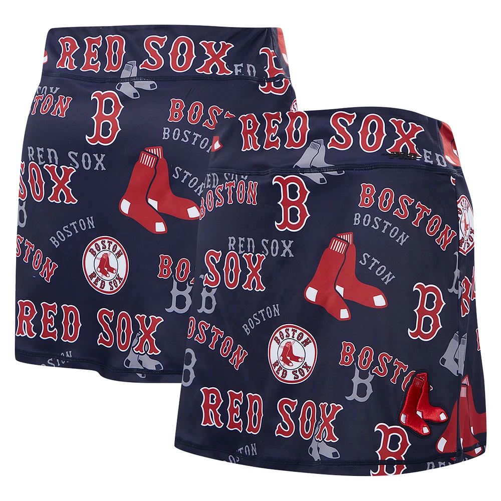 Women's Pro Standard Navy Boston Red Sox Toss Logo Lux Skort