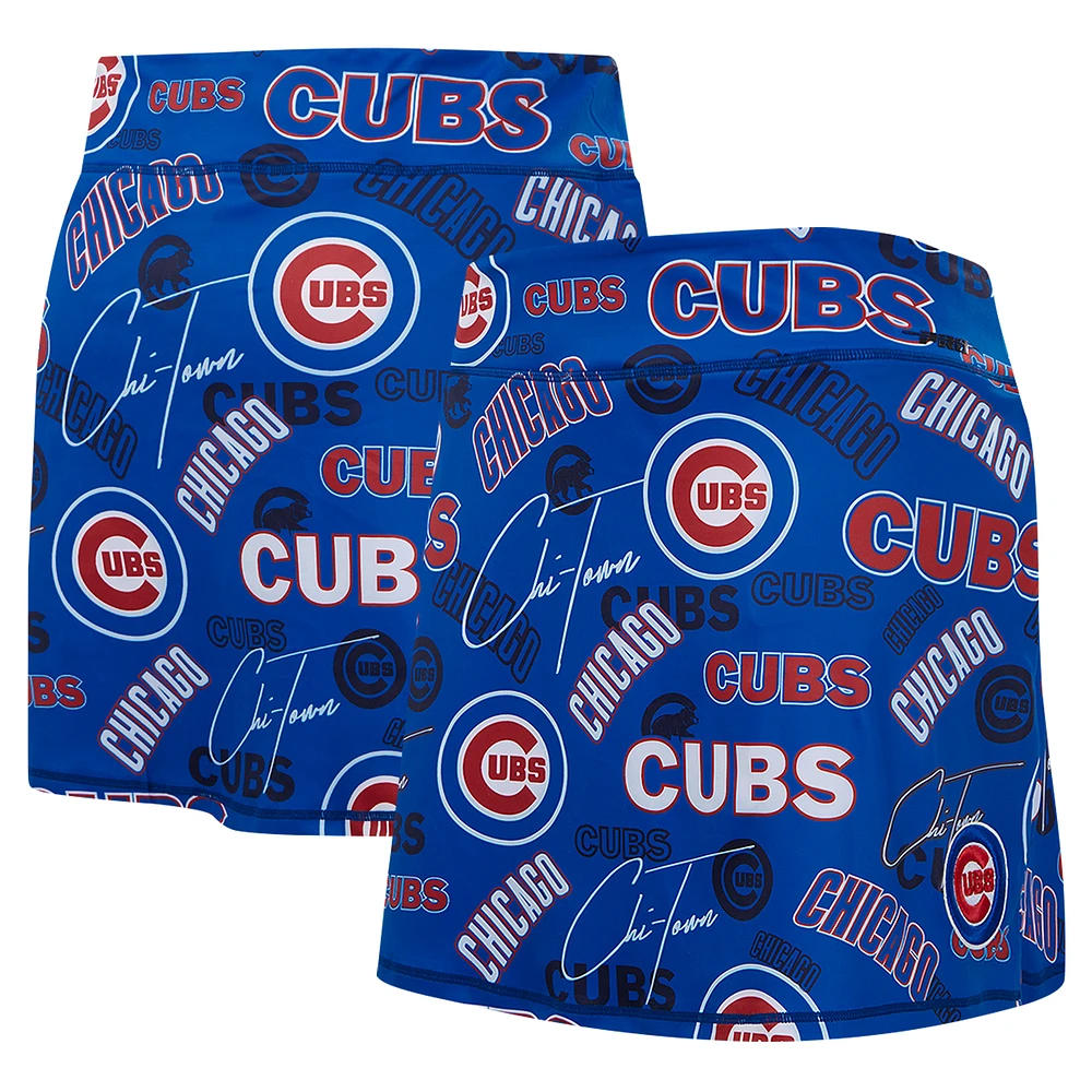 Women's Pro Standard Royal Chicago Cubs Toss Logo Lux Skort