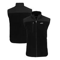 Men's Cutter & Buck  Black ACC Gear Helmet Cascade Eco Sherpa Fleece Full-Zip Vest