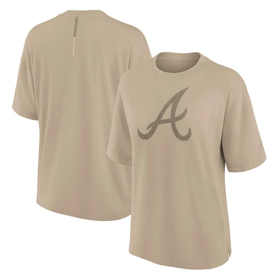 Women's Fanatics Khaki Atlanta Braves Elements Oversized T-Shirt