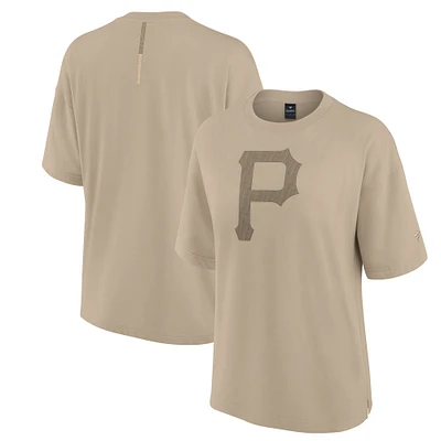 Women's Fanatics Khaki Pittsburgh Pirates Elements Oversized T-Shirt